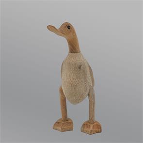 Ente »Ammelie« - klein beige-braun aufrecht ohne Schuhe