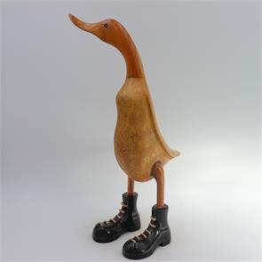 Ente »Charlotte« - groß braun aufrecht mit schwarzen Schuhen