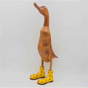 Ente »Denise« riesengroß beige-braun gelb m. Blümchen
