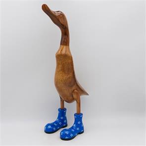 Ente »Ronja« riesengroß beige-braun blau m. Blümchen
