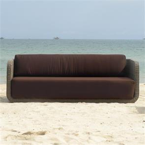 Kubu Lounge Sofa 3-Sitzer Kubu Geflecht 6mm