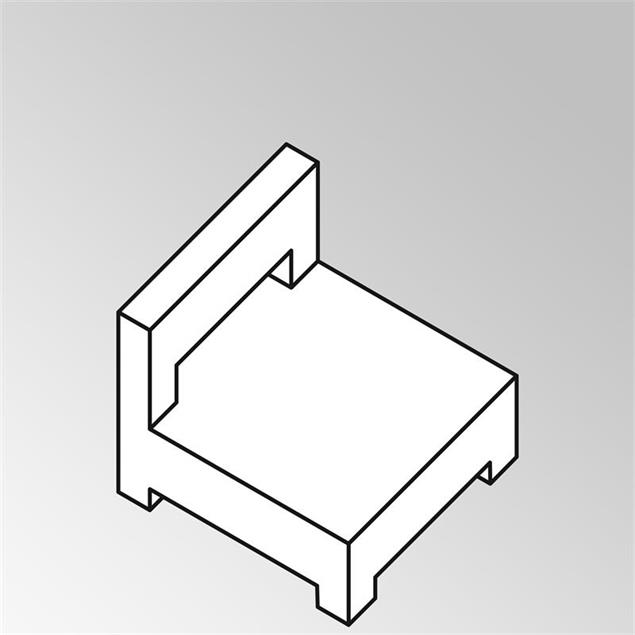 FLEXILounge Polsterset 2tlg Eck- und Mittelmodul 13 cm dick Nagata auch für Seitenmodul